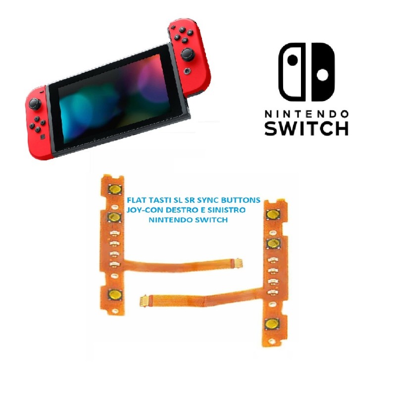 FLAT SLIDER TASTI SL SR SYNC PER JOY-CON DESTRO E SINISTRO JOYCON NINTENDO SWITCH