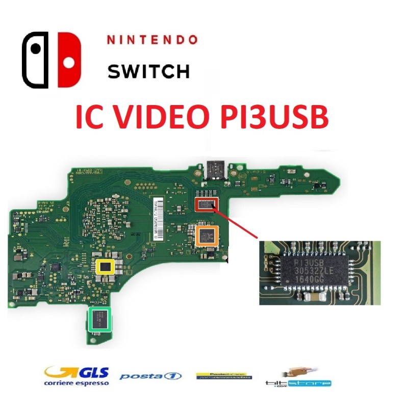 IC PI3USB CHIP VIDEO AUDIO PER NINTENDO SWITCH CHIP ORIGINAE REBOLLATO