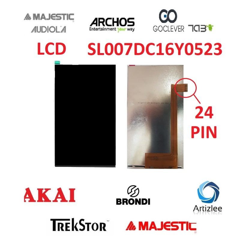 LCD PER TABLET SL007DC16Y0523 16.3 cm *9.8 cm 24 PIN