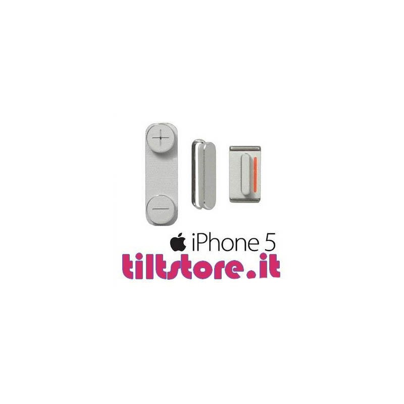 Set Pulsanti iPhone 5 Bianco