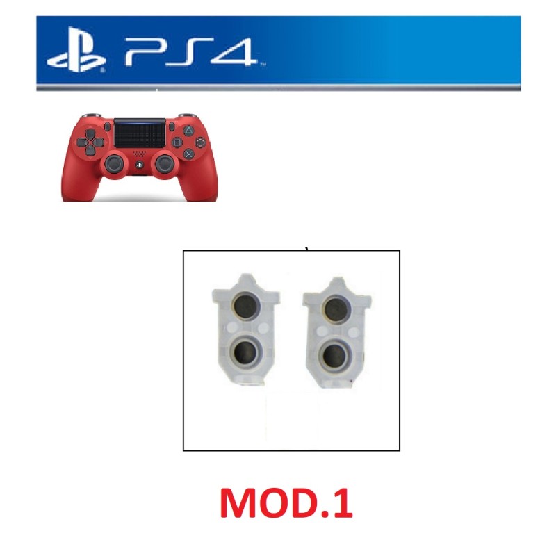 SOTTO TASTI IN GOMMA R1 R2 L1 L2 CONTROLLER DUAL SHOCK 4 PS4 MOD.1 COPPIA JDS-030 GOMMINI TASTI