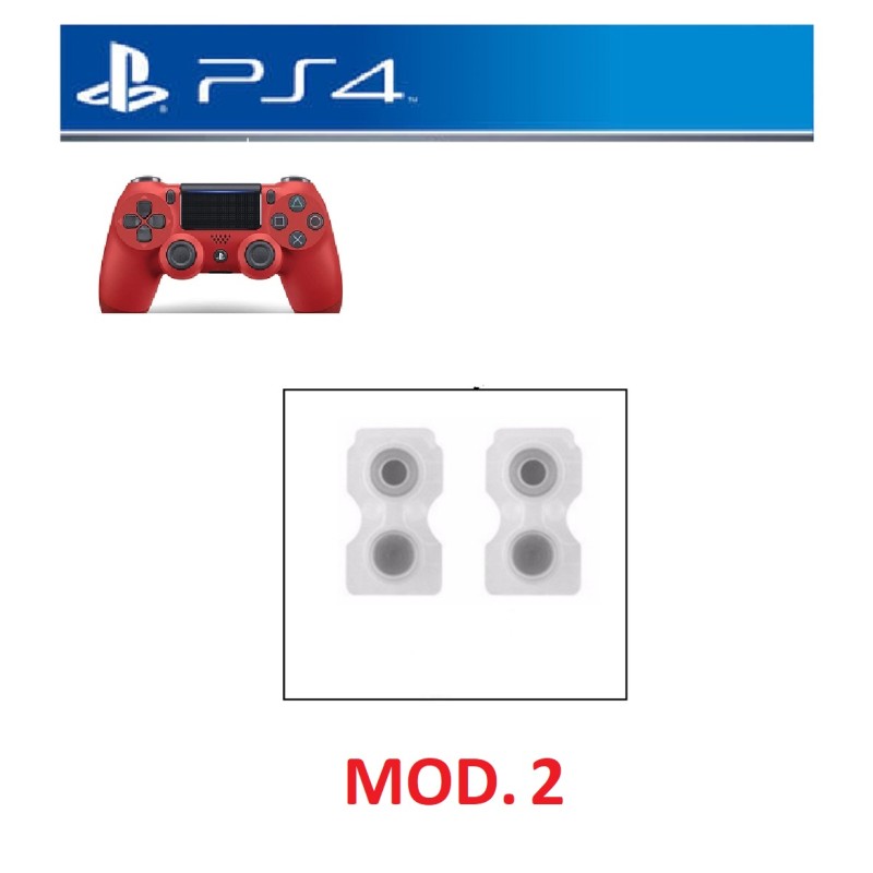 SOTTO TASTI IN GOMMA R1 R2 L1 L2 CONTROLLER DUAL SHOCK 4 PS4 MOD.2 COPPIA GOMMINI TASTI