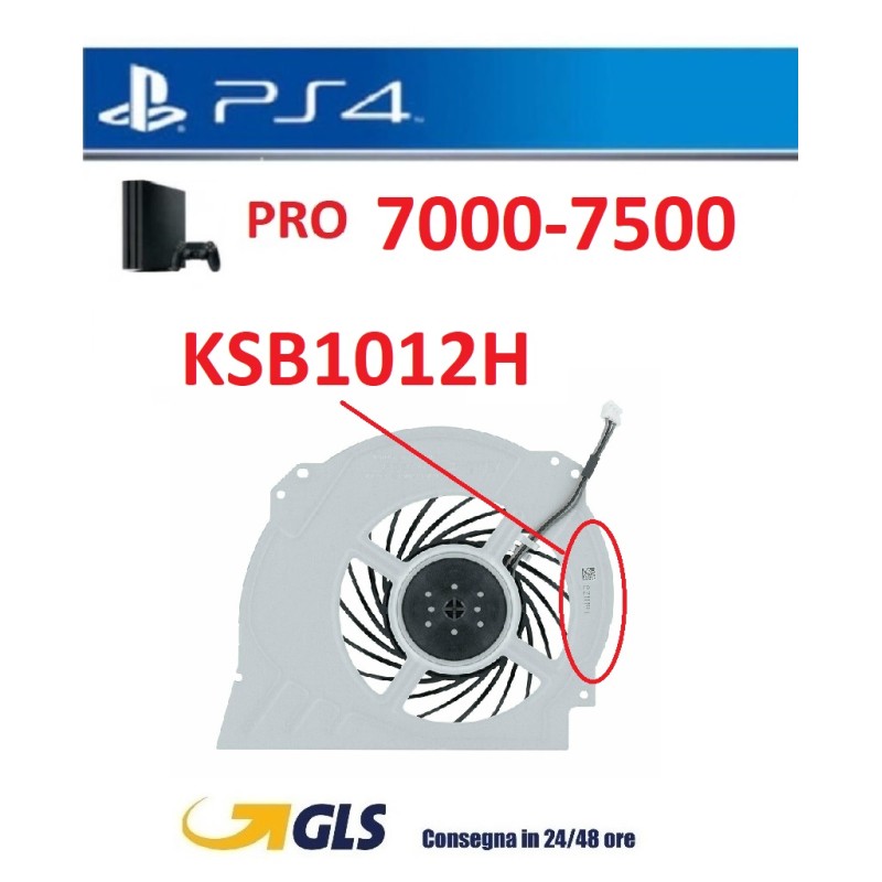 VENTOLA RAFFREDDAMENTO PER PER PS4 PRO PRO 7000-7500 KSB1012H X95C12MS1BJ ORIGINALE SMONTATA