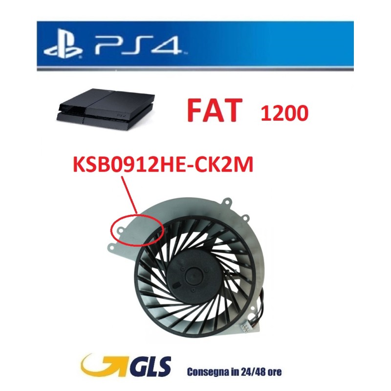 VENTOLA RAFFREDDAMENTO PER PS4 FAT 1200 KSB0912HE-CK2M ORIGINALE