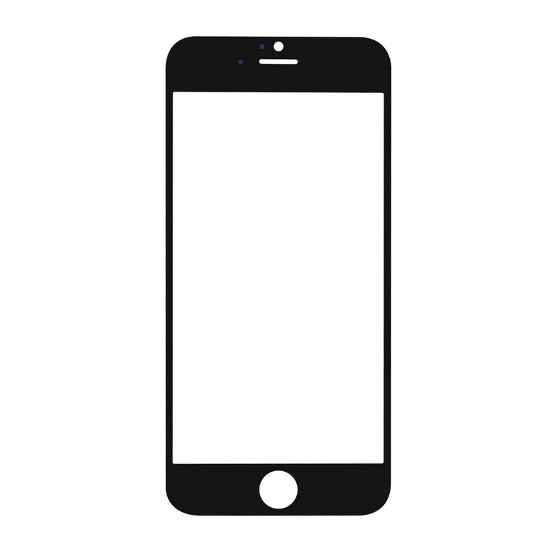 Vetro per iPhone 6 iPhone 6S Nero No Adesivo Oca