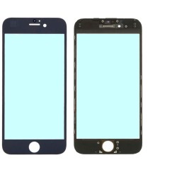 Vetro per iPhone 6s Nero con Cornice e Adesivo Oca