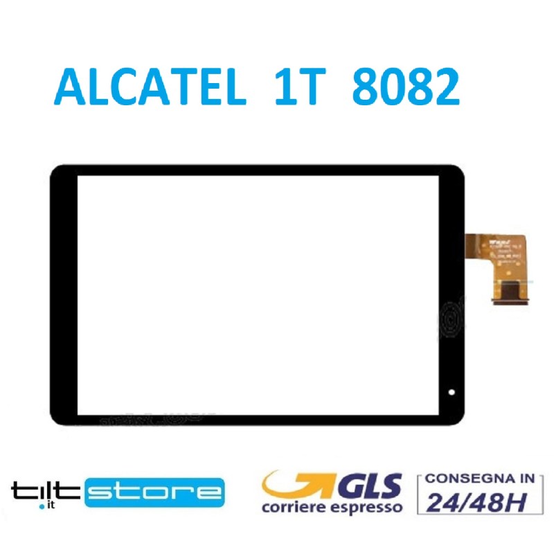 VETRO TOUCH SCREEN ALCATEL 1T 8082 FLAT WJ1857 SCHERMO NERO