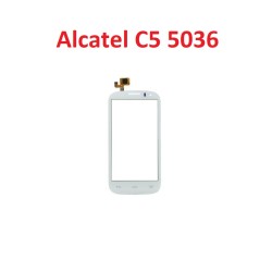 VETRO TOUCH SCREEN Alcatel C5 5036 Bianco
