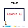 VETRO TOUCH SCREEN AOYODKG TAB A8 TABLET SCHERMO NERO
