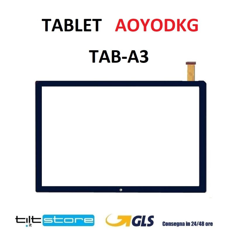 VETRO TOUCH SCREEN AOYODKG TAB-A3 TABLET SCHERMO NERO