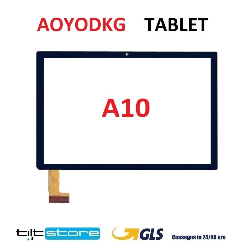 VETRO TOUCH SCREEN AOYODKG TABLET TAB AOYODKG A10 SCHERMO NERO