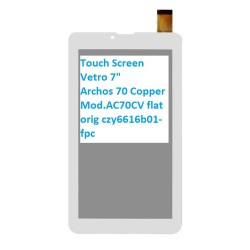 VETRO TOUCH SCREEN Archos 70 Copper Mod.AC70CV flat orig czy6616b01-fpc BIANCO