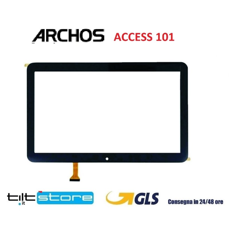 VETRO TOUCH SCREEN ARCHOS ACCESS 101 3G SCHERMO NERO