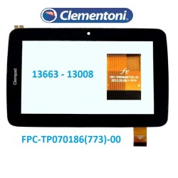 VETRO TOUCH SCREEN CLEMENTONI CLEMPAD 13663-13008 FPC-TP070186(773)-00 7 Pollici Nero