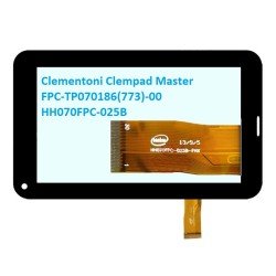 VETRO TOUCH SCREEN CLEMENTONI CLEMPAD Master FPC-TP070186(773)-00 HH070FPC-025B-DST Nero