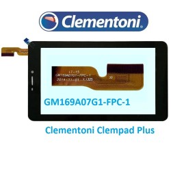 VETRO TOUCH SCREEN CLEMENTONI CLEMPAD PLUS GM169A07G1-FPC-1 7 POLLICI NERO