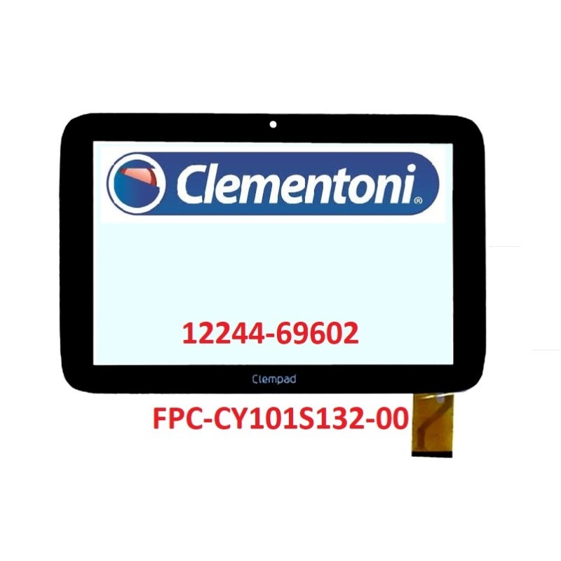 VETRO TOUCH SCREEN CLEMENTONI CLEMPAD PRO 6.0 12244 69602 FPC-CY1S132-00 NERO