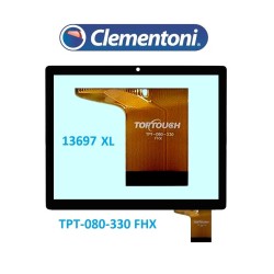 VETRO TOUCH SCREEN CLEMENTONI CLEMPAD XL 2014 13697 TPT-080-330 FHX 8 Pollici Nero