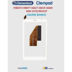 VETRO TOUCH SCREEN CLEMPAD V48674 V48677 16617 16619 16620 CLEMENTONI SCHERMO BIANCO
