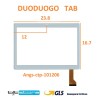 VETRO TOUCH SCREEN DUODUOGO P6 FLAT Angs-ctp-101206 SCHERMO BIANCO