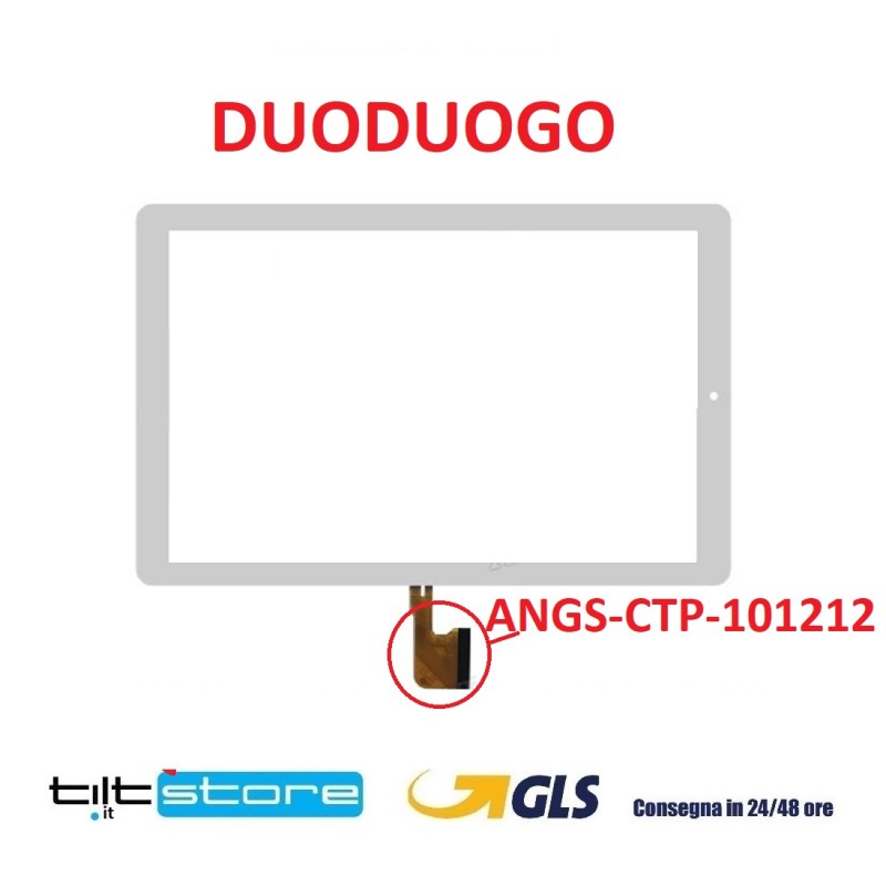 VETRO TOUCH SCREEN DUODUOGO P8 CON FLAT ANGS-CTP-101212 SCHERMO BIANCO