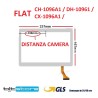 VETRO TOUCH SCREEN FLAT CH-1096A1 / DH-10961 / CX-1096A1 / ZY-1002A SCHERMO BIANCO