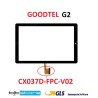 VETRO TOUCH SCREEN GOODTEL G2 FLAT CX037D-FPC-V02 CON BIADESIVO TABLET SCHERMO NERO