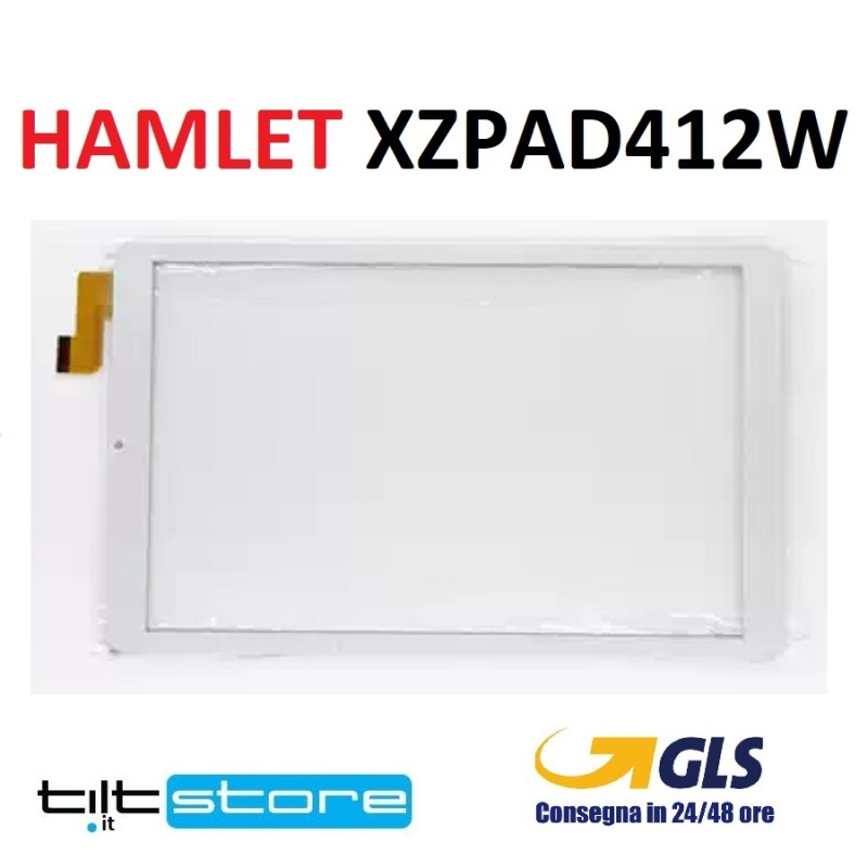 VETRO TOUCH SCREEN HAMLET XZPAD412W SCHERMO BIANCO