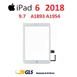 VETRO TOUCH SCREEN IPAD 6 2018 9.7 A1893 A1954 BIANCO