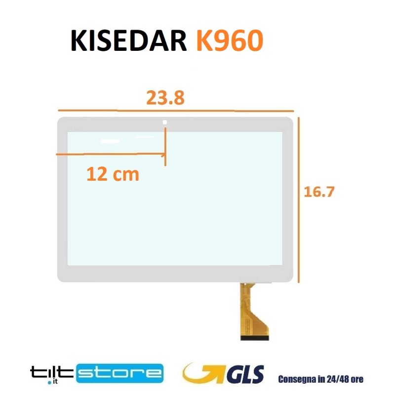 VETRO TOUCH SCREEN KISEDAR K960 TABLET FLAT CH-10114A2 SCHERMO BIANCO