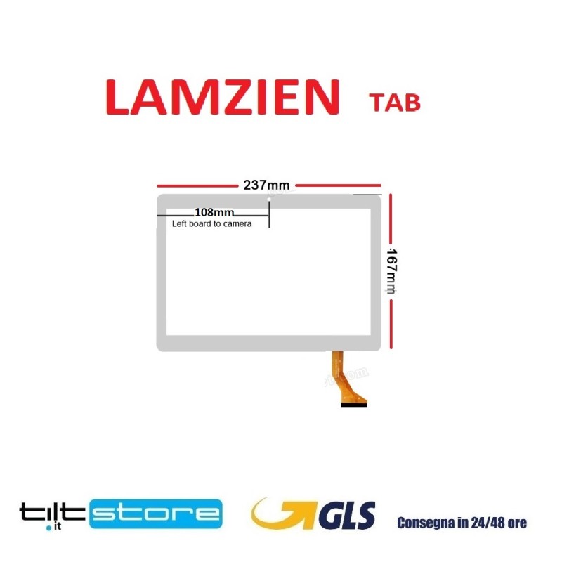 VETRO TOUCH SCREEN LAMZIEN FLAT CX-1096A1 SCHERMO BIANCO