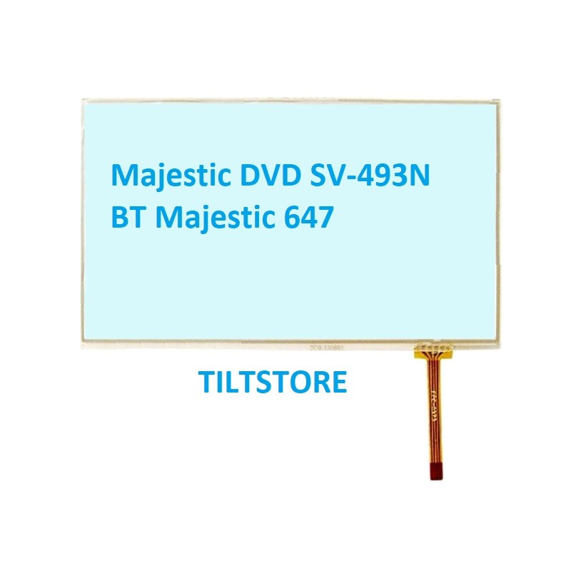 VETRO TOUCH SCREEN Majestic DVD SV-493N BT Majestic 647 10mm*16,4mm 7 Pollici