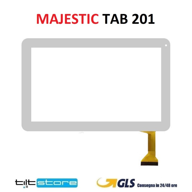 VETRO TOUCH SCREEN MAJESTIC TAB 201 SCHERMO BIANCO