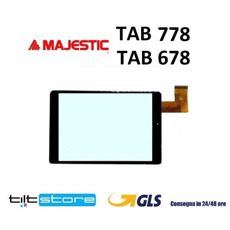 VETRO TOUCH SCREEN MAJESTIC TAB 778 MAJESTIC TAB 678 SCHERMO