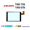 VETRO TOUCH SCREEN MAJESTIC TAB 778 MAJESTIC TAB 678 SCHERMO