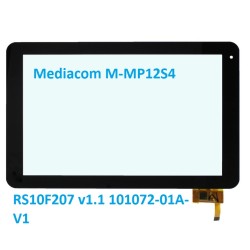 VETRO TOUCH SCREEN MEDIACOM M-MP12S4  RS10F207 v1.1 101072-01A-V1 10 Pollici Nero