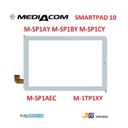 VETRO TOUCH SCREEN MEDIACOM SMARTPAD IYO 10 M-SP1AY M-SP1BY M-SP1CY SCHERMO BIANCO