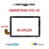 VETRO TOUCH SCREEN MEDIACOM SMARTPAD IYO 10 M-SP1DY SCHERMO NERO ORIGINALE