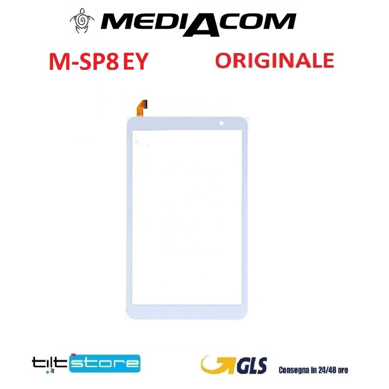 VETRO TOUCH SCREEN MEDIACOM SMARTPAD IYO 8 M-SP8EY SCHERMO BIANCO