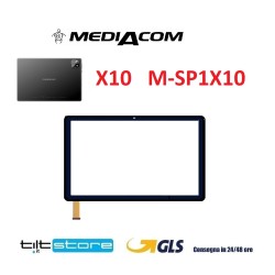 VETRO TOUCH SCREEN MEDIACOM SMARTPAD X10 4G M-SP1X10 SP1X10A ORIGINALE NERO
