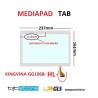 VETRO TOUCH SCREEN MEDIAPAD FLAT KINGVINA GG1068-HL SCHERMO BIANCO