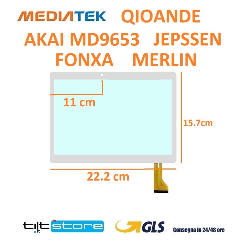VETRO TOUCH SCREEN MEDIATEK CY-906G FLAT DH-1069A4-PG-FPC264-V1.0