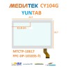 VETRO TOUCH SCREEN MEDIATEK CY104G YUNTAB FLAT MTCTP-10617 FPC-DP-101035-F1 SCHERMO BIANCO