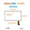 VETRO TOUCH SCREEN MEDIATEK KT107H FLAT CH-10114A1 IBOWIN XLD1021-V1 SCHERMO BIANCO
