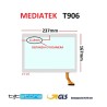 VETRO TOUCH SCREEN MEDIATEK T906 FLAT ZY-1001 SCHERMO BIANCO & NERO