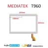 VETRO TOUCH SCREEN MEDIATEK T960 FLAT GT10PG127 SCHERMO BIANCO