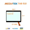 VETRO TOUCH SCREEN MEDIATEK TAB 910 FLAT ZY-1001 FORO CAMERA CENTRALE