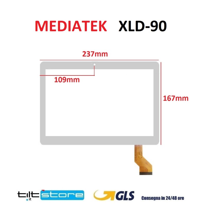 VETRO TOUCH SCREEN MEDIATEK XLD-90 SCHERMO BIANCO