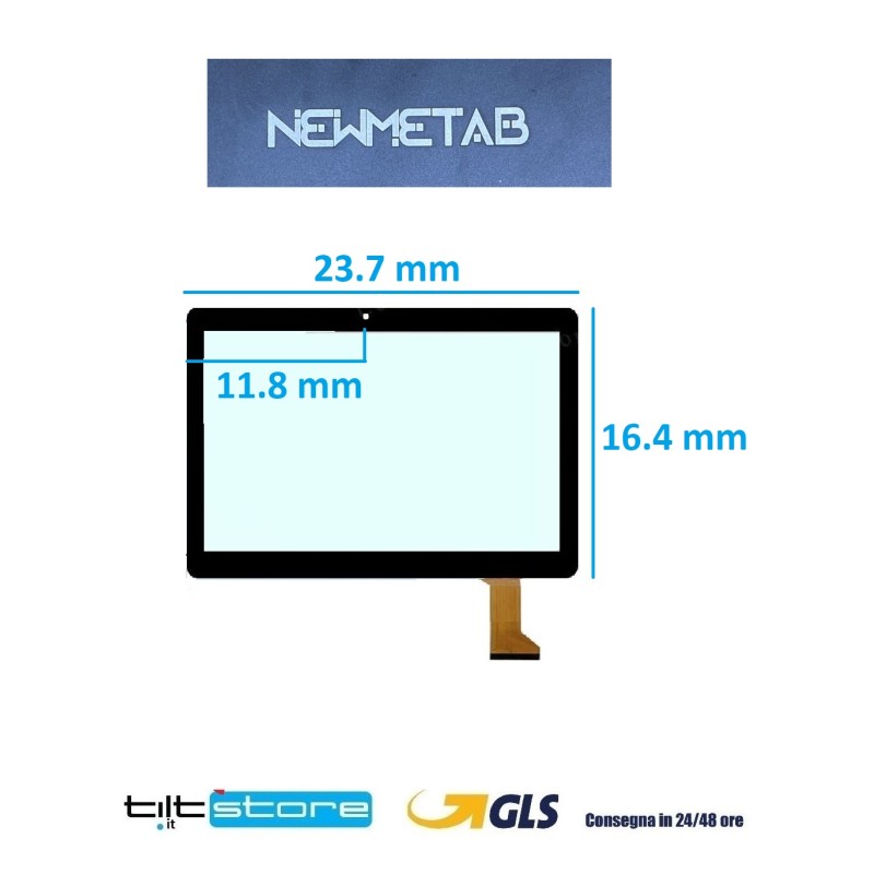 VETRO TOUCH SCREEN NEWMETAB FLAT ZY SCHERMO NERO VETRO TOUCH SCREEN NEWMETAB FLAT ZY SCHERMO NERO