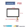 VETRO TOUCH SCREEN NEWMETAB P30 SCHERMO NERO